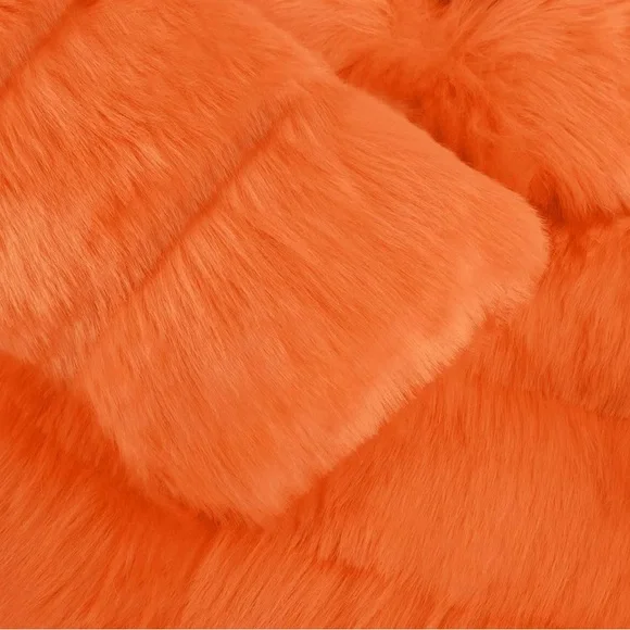 Women Fluffy Faux Fur Coat Cropped Puffer Jacket Winter Warm Fuzzy Teddy Jacket - Picture 3 of 8